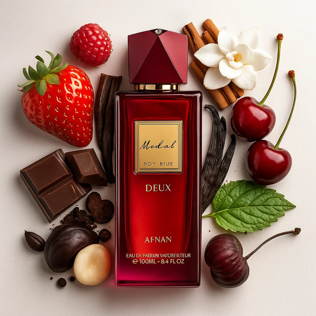 Modest_Deux_Afnan_Eau_de_Parfum_Para_Mujer_Fondo_Blanco_Fresa_Cereza