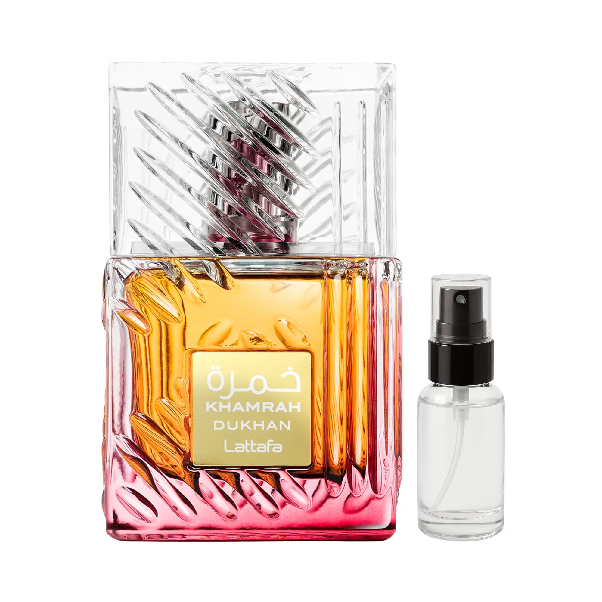 Decant de Khamrah Dukhan Lattafa Eau de Parfum Para Hombre (3ML)