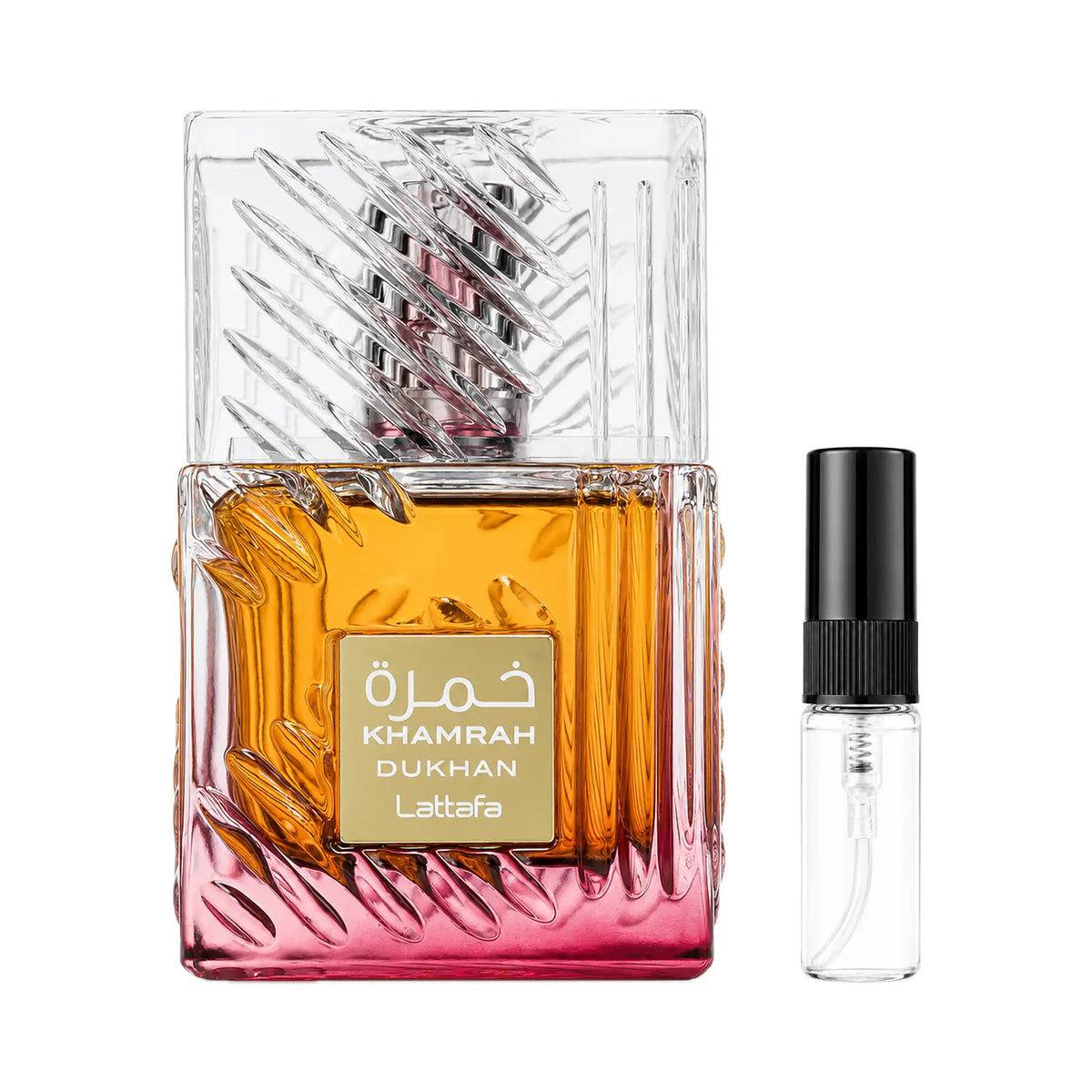 Decant de Khamrah Dukhan Lattafa Eau de Parfum Para Hombre (3ML)