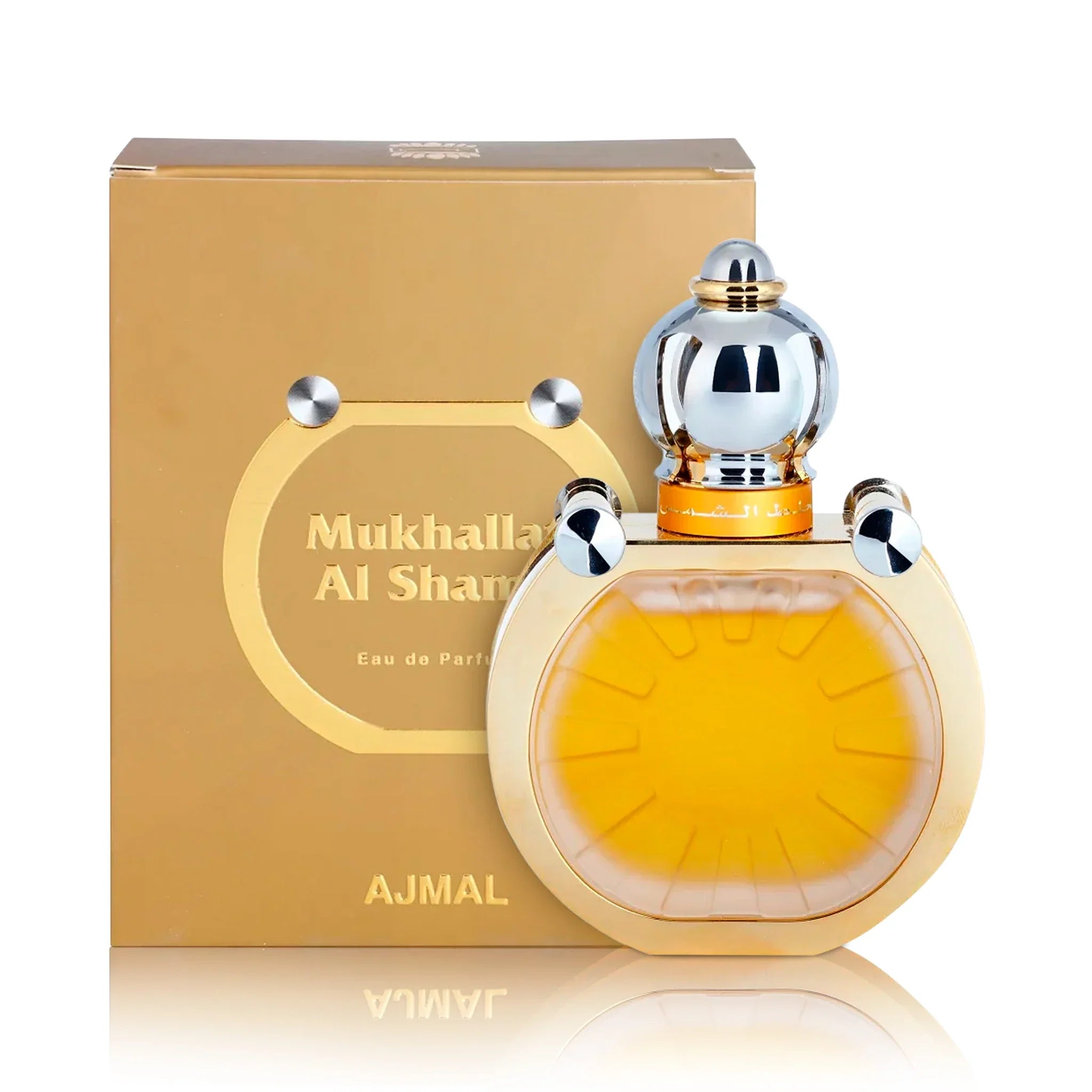 Frasco y caja de Mukhallat Shams Ajmal Eau de Parfum Unisex