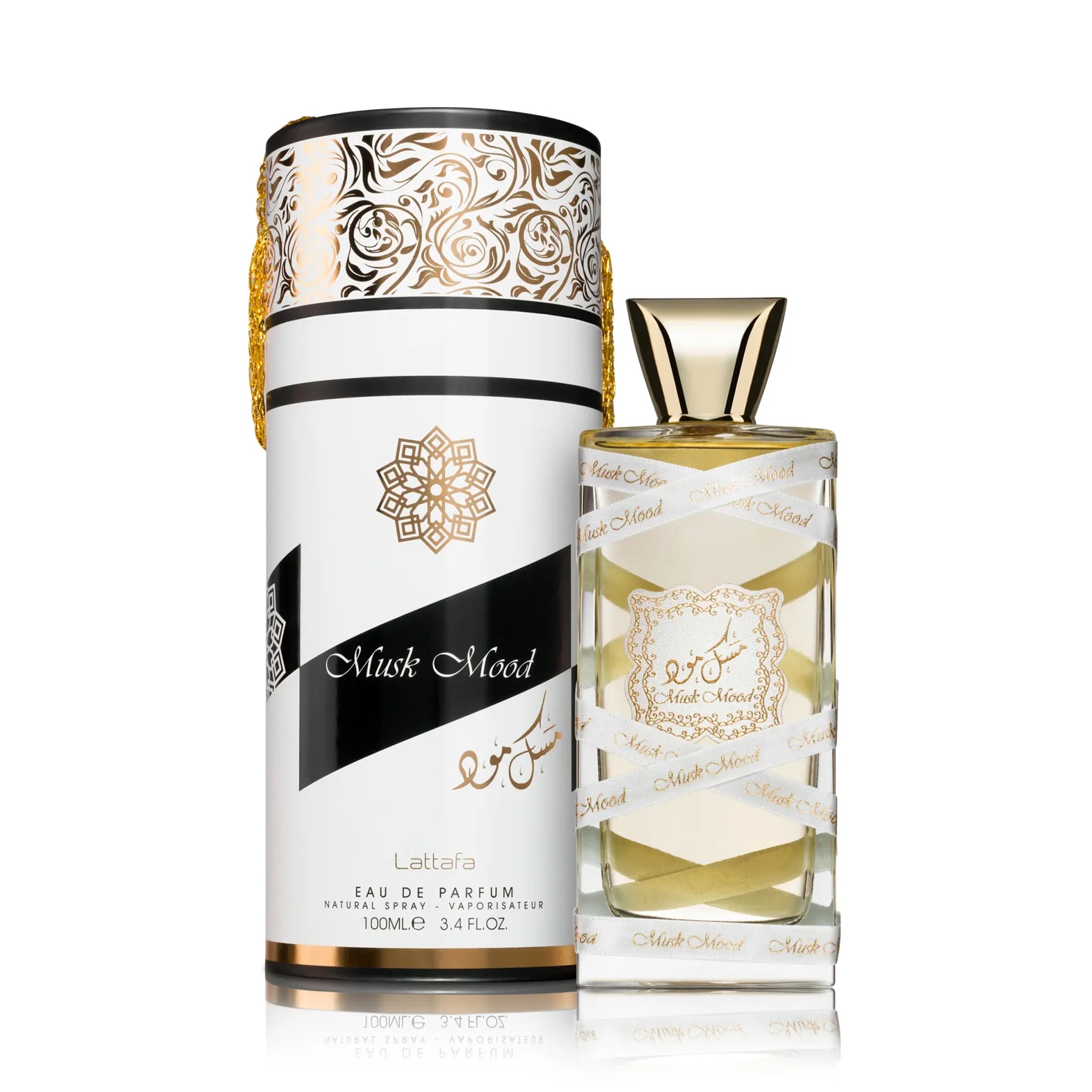 Frasco y caja del Musk Mood Lattafa Eau de Parfum Para Mujer