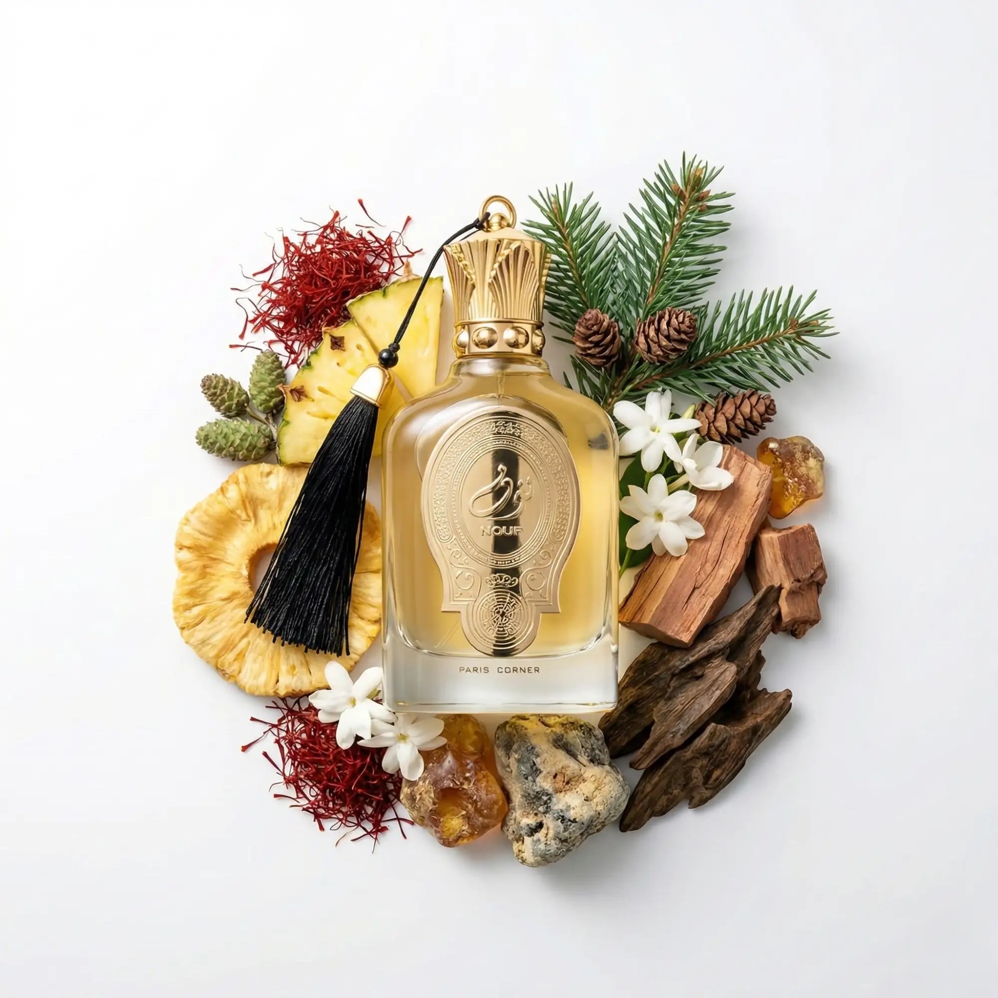 Nouf_Paris_Corner_Eau_de_Parfum_Unisex_Fondo_Blanco_Piña_Jazmin