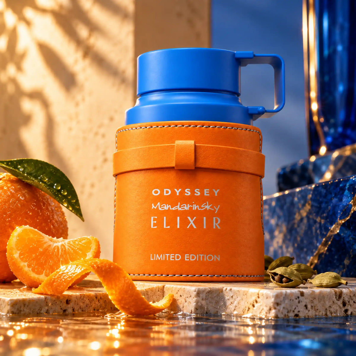 Fondo creativo de Odyssey Mandarin Sky Elixir Armaf Eau de Parfum