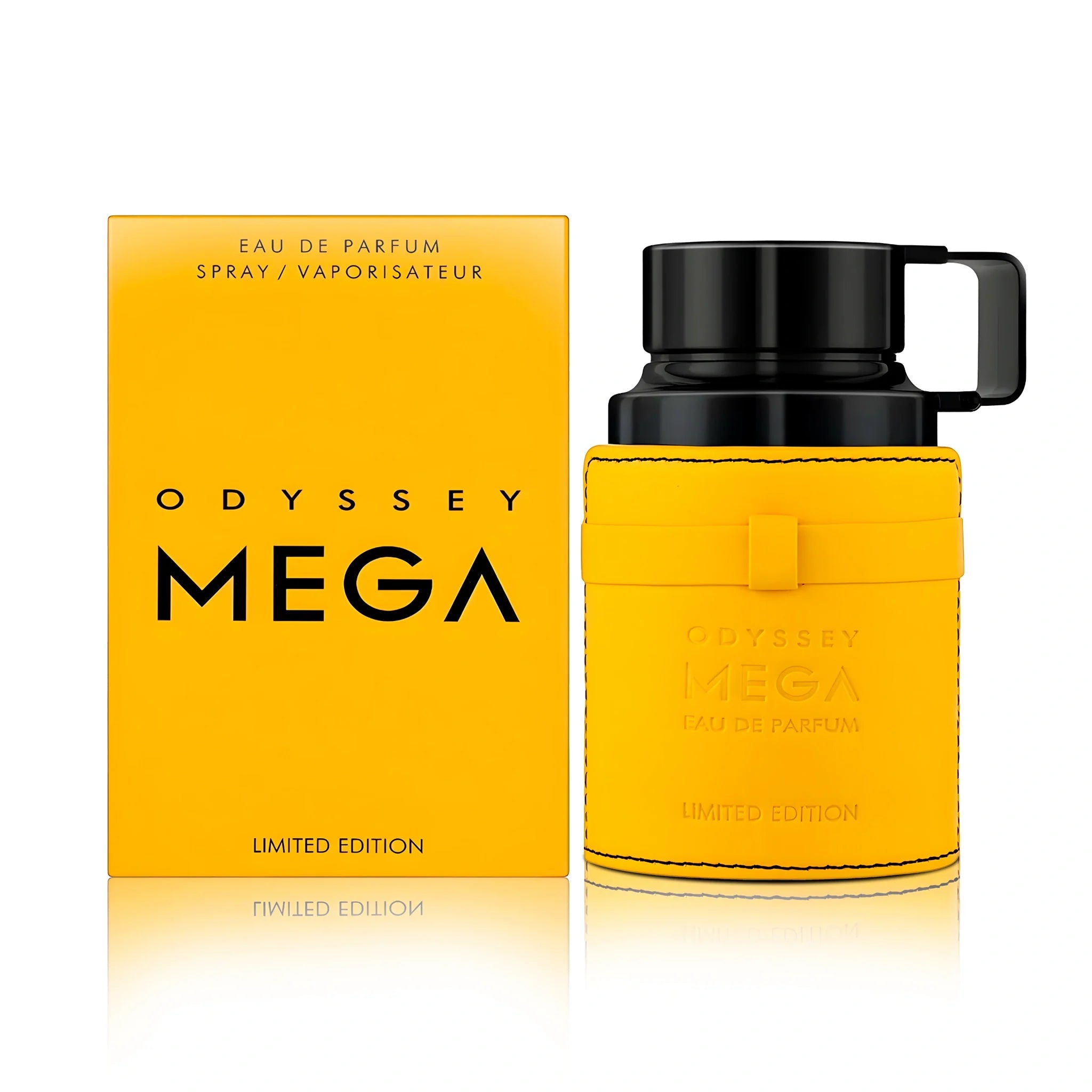 Frasco y caja de Odyssey Mega Armaf Eau de Parfum Para Hombre