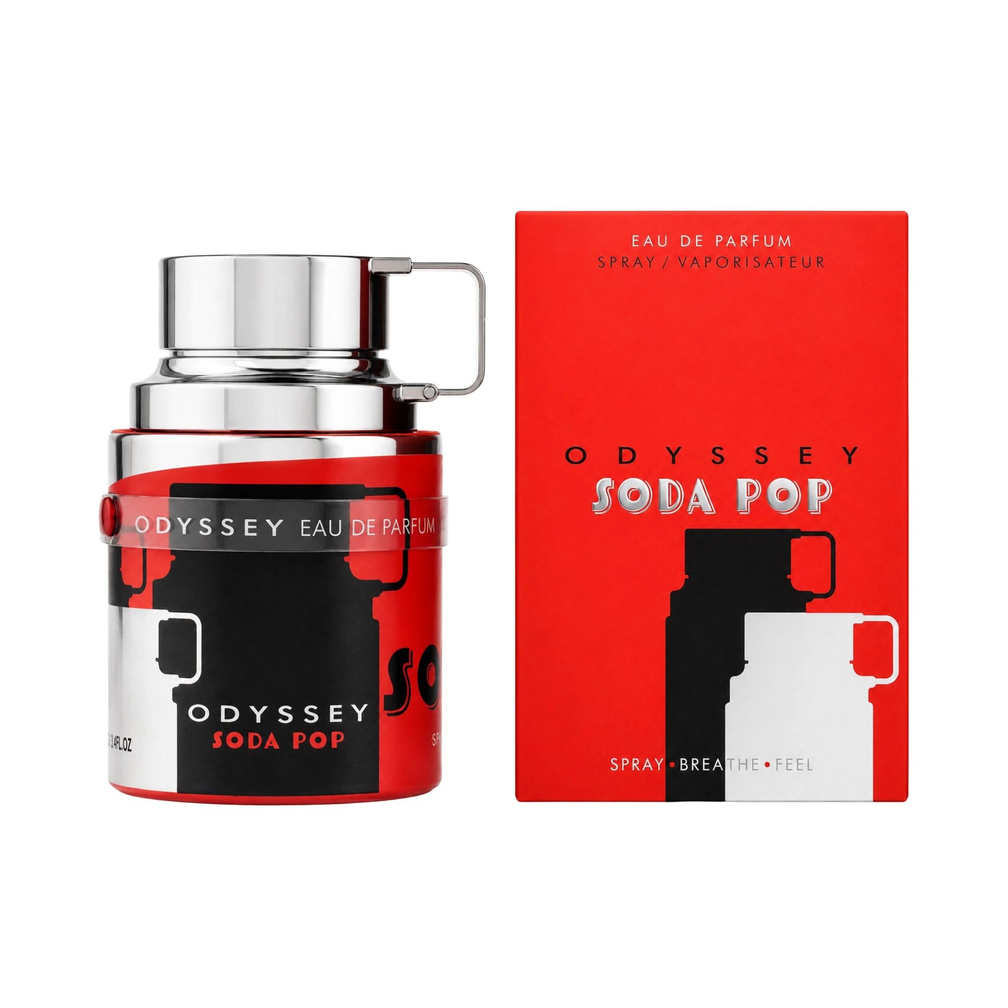 Caja y botella de Odyssey Soda Pop Eau de Parfum
