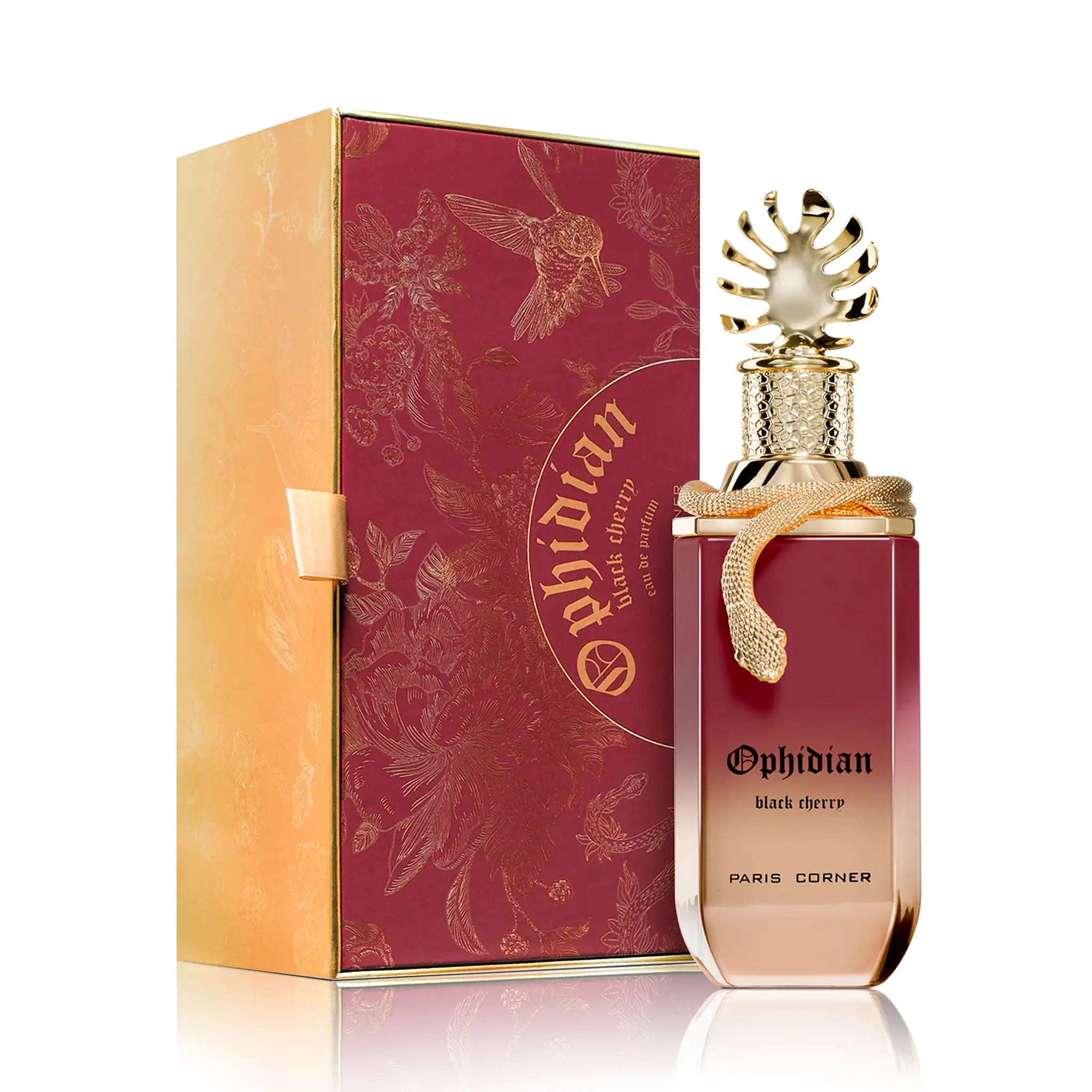 Frasco y caja de Ophidian Black Cherry Paris Corner Eau de Parfum Unisex