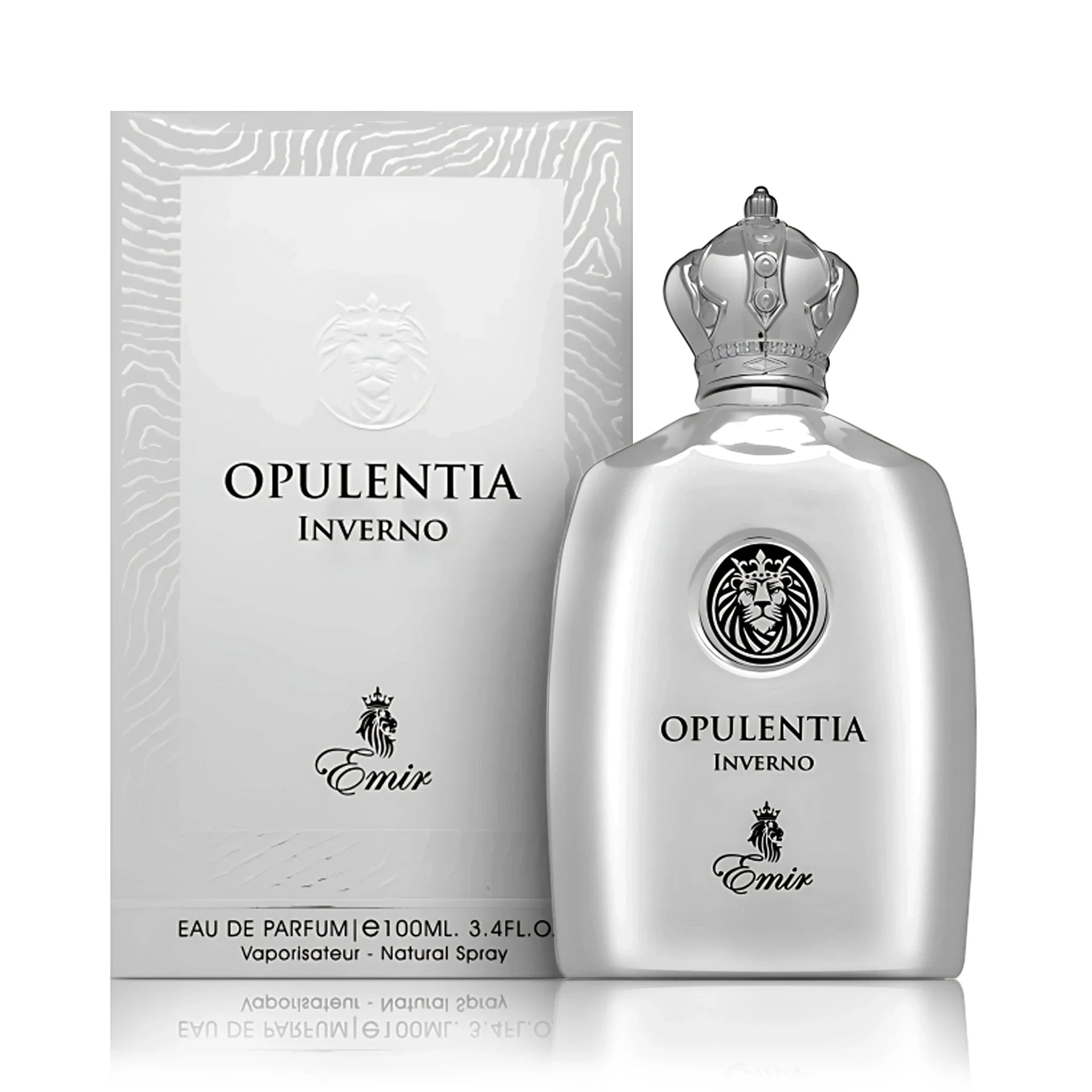 Frasco y caja de Opulentia Inverno Emir Eau de Parfum Para Hombre