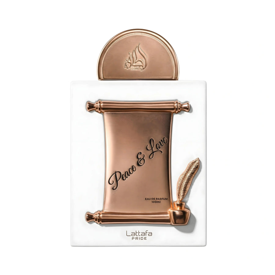 Peace and Love de Lattafa, perfume árabe unisex floral y cremoso