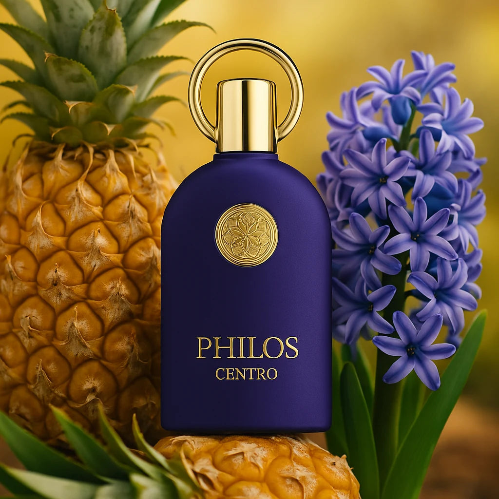 Philos Centro Maison Alhambra Eau de Parfum Para Mujer con fondo de piña