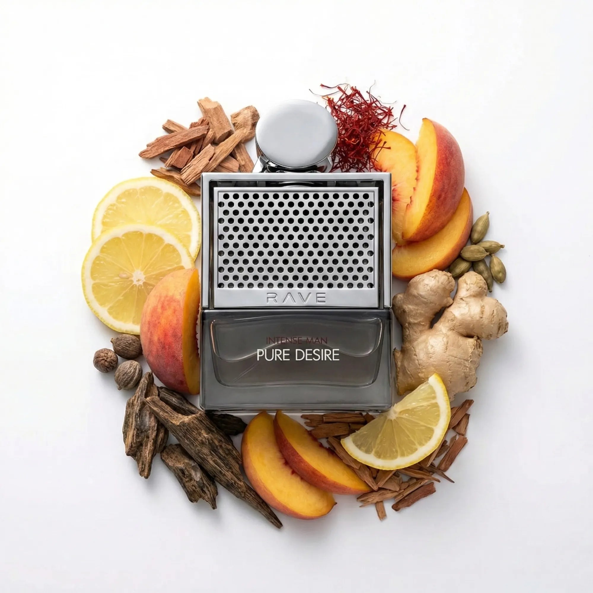Pure_Desire_Intense_Rave_Eau_de_Parfum_Para_Hombre_Fondo_Blanco_Limon_Melocoton