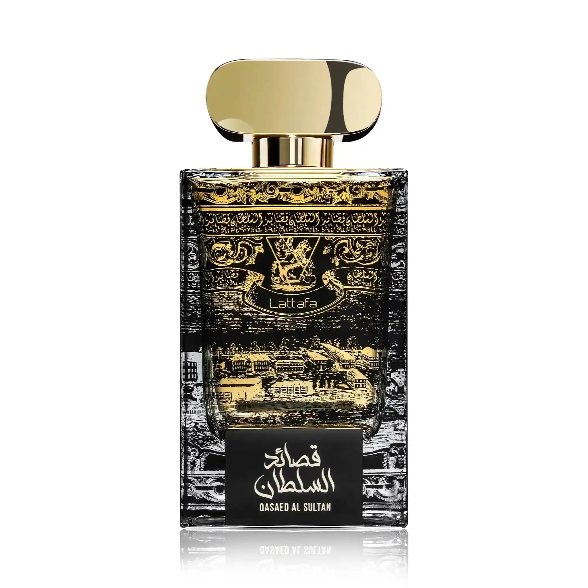 Frontal del Qasaed Al Sultan Lattafa Eau de Parfum Unisex