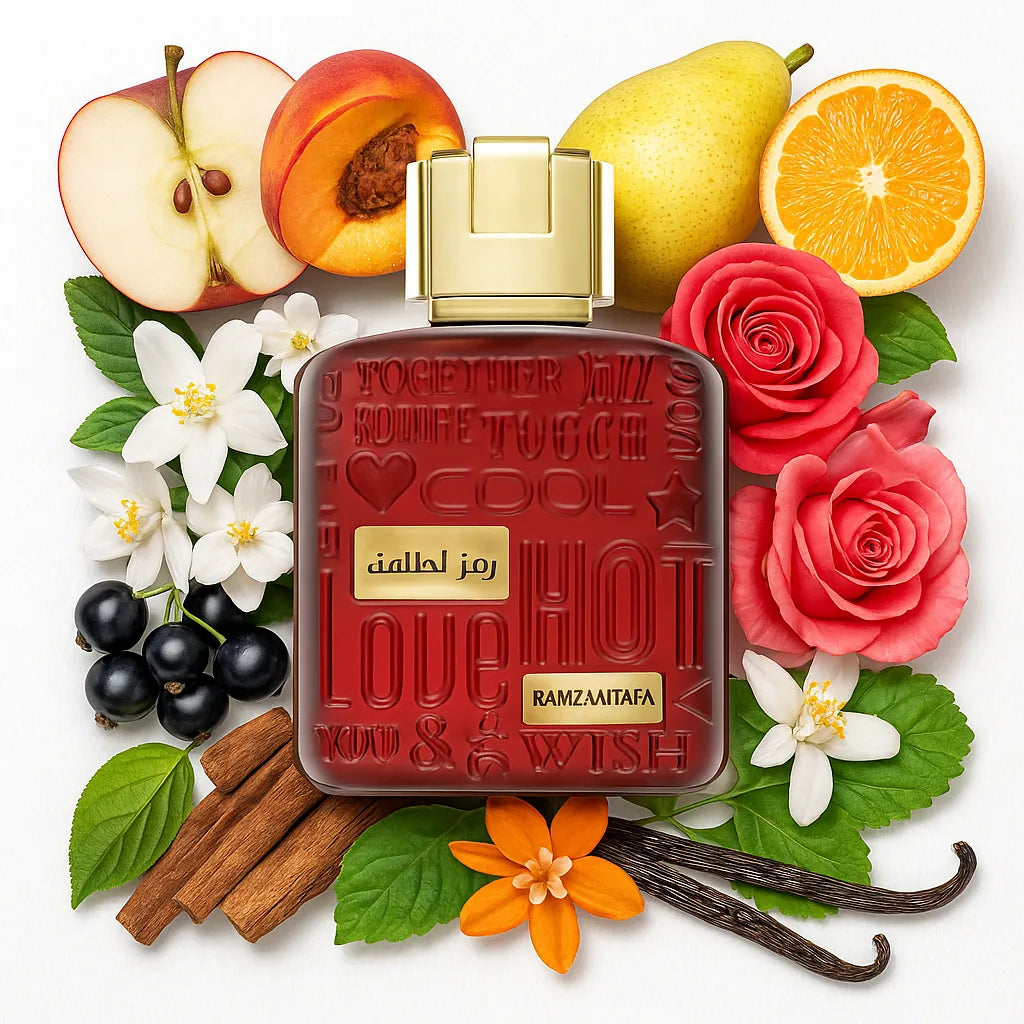 Ramz_Gold_Lattafa_Eau_de_Parfum_Para_Mujer_Fondo_Blanco_Pera_Manzana