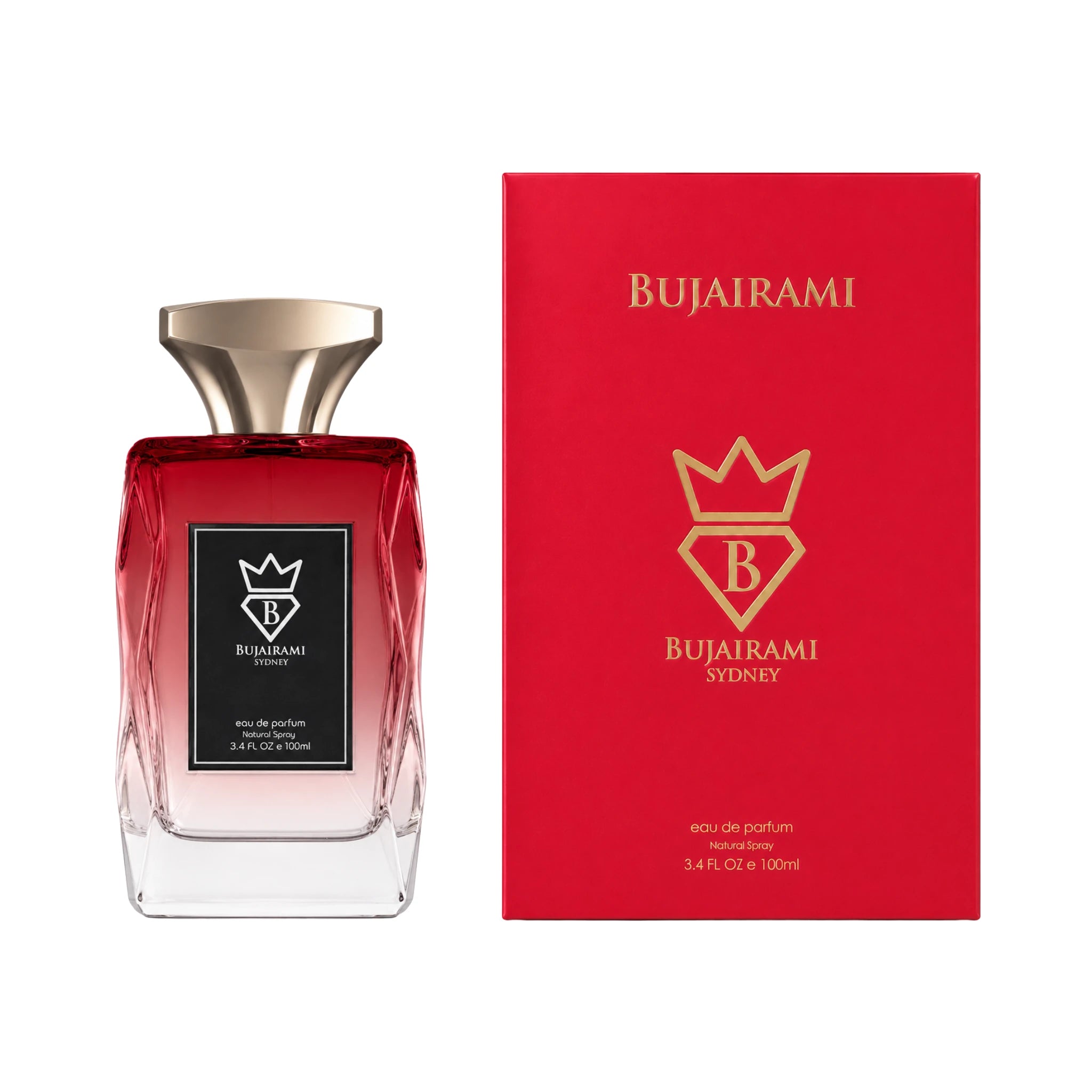 Caja y botella de Red Static Bujairami Eau de Parfum