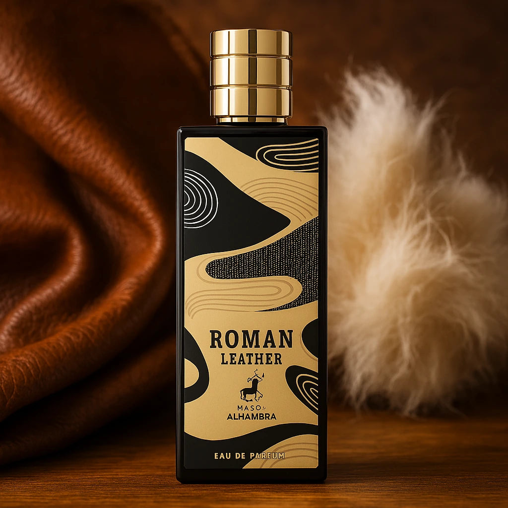 Roman Leather Maison Alhambra Eau de Parfum Unisex con fondo de cuero