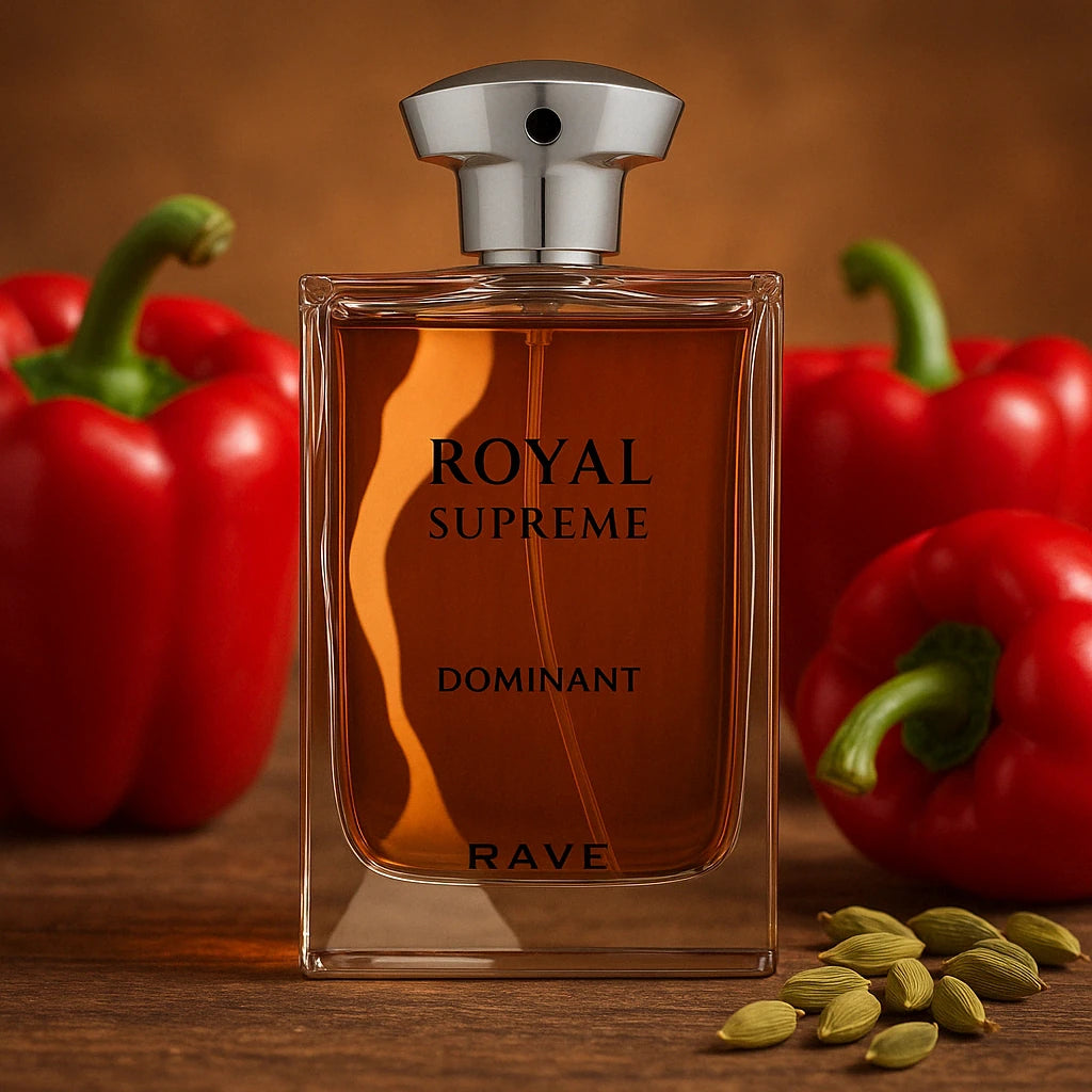 Royal Supreme Dominant Rave Eau de Parfum Unisex con fondo de pimiento