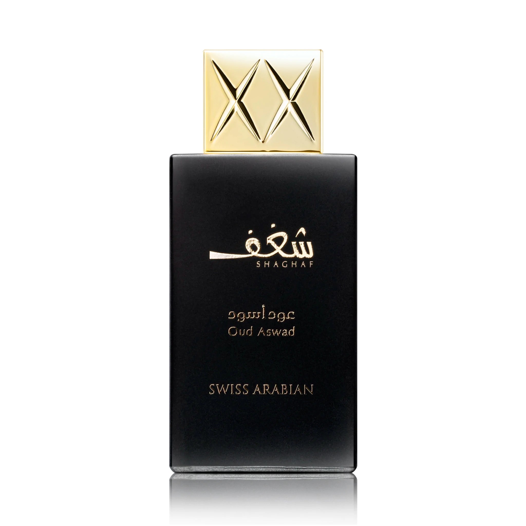 Frasco del perfume Shaghaf Oud Aswad Swiss Arabian Eau de Parfum Unisex