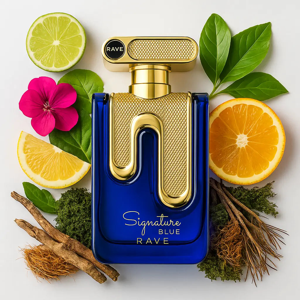 Signature_Blue_Rave_Eau_de_Parfum_Para_Hombre_Fondo_Blanco_Geranio_Limon