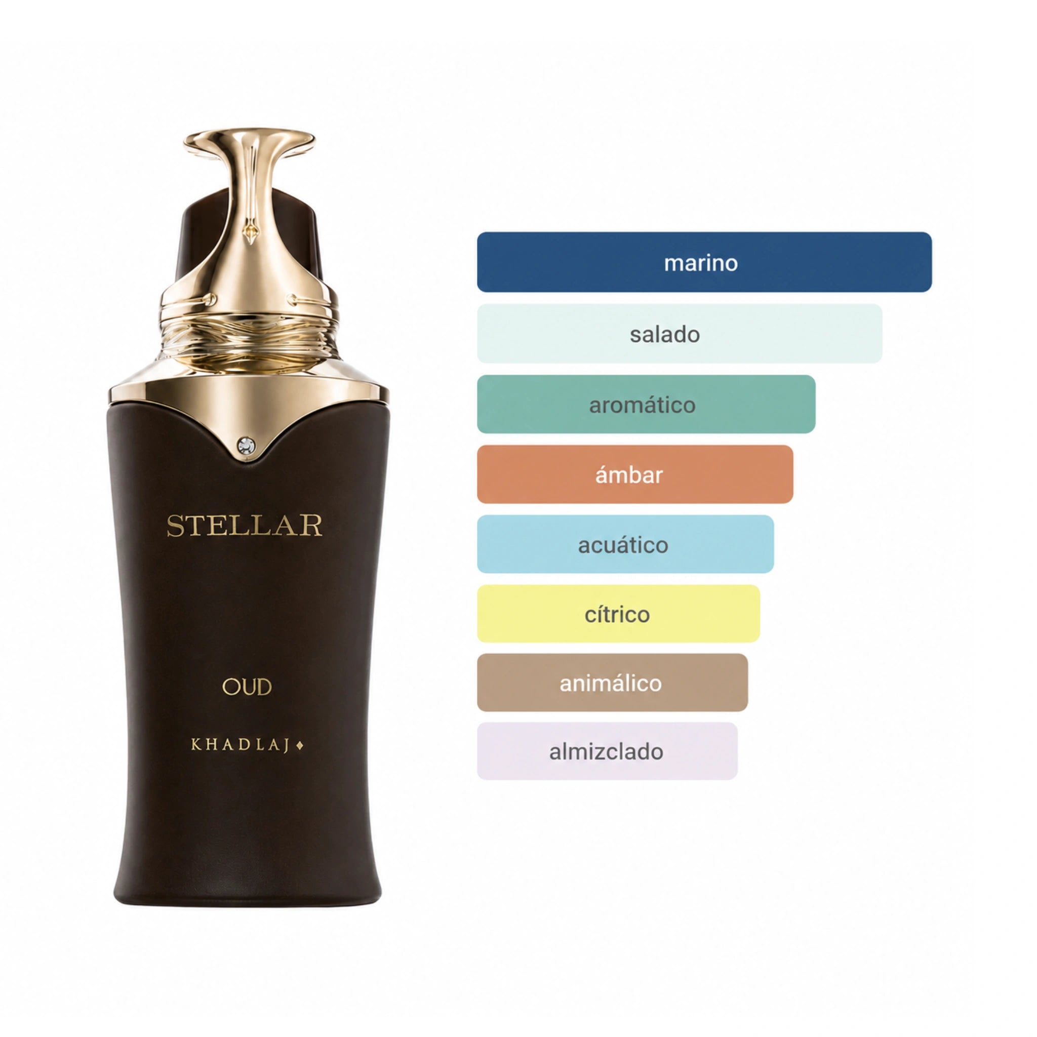 Aromas del perfume Stellar Oud Khadlaj Eau de Parfum