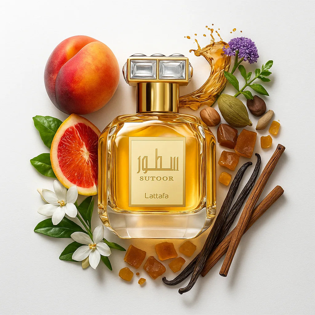Sutoor_Lattafa_Eau_de_Parfum_Para_Mujer_Fondo_Blanco_Ron_Brandi