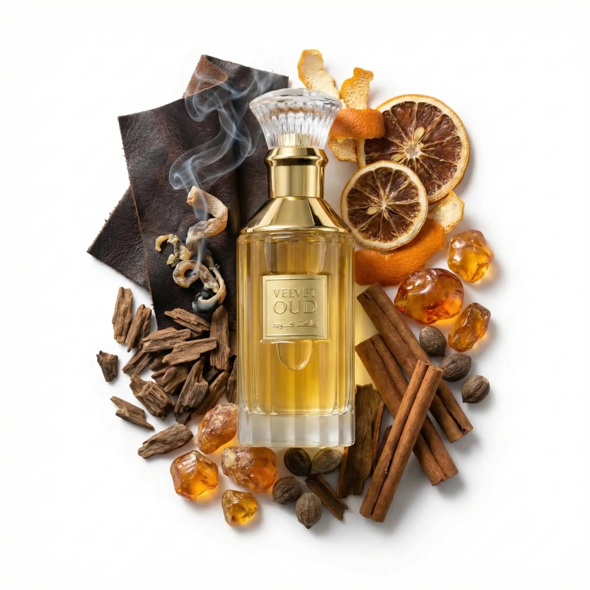 Velvet_Oud_Lattafa_Eau_de_Parfum_Unisex_Fondo_Blanco_Canela_Cuero