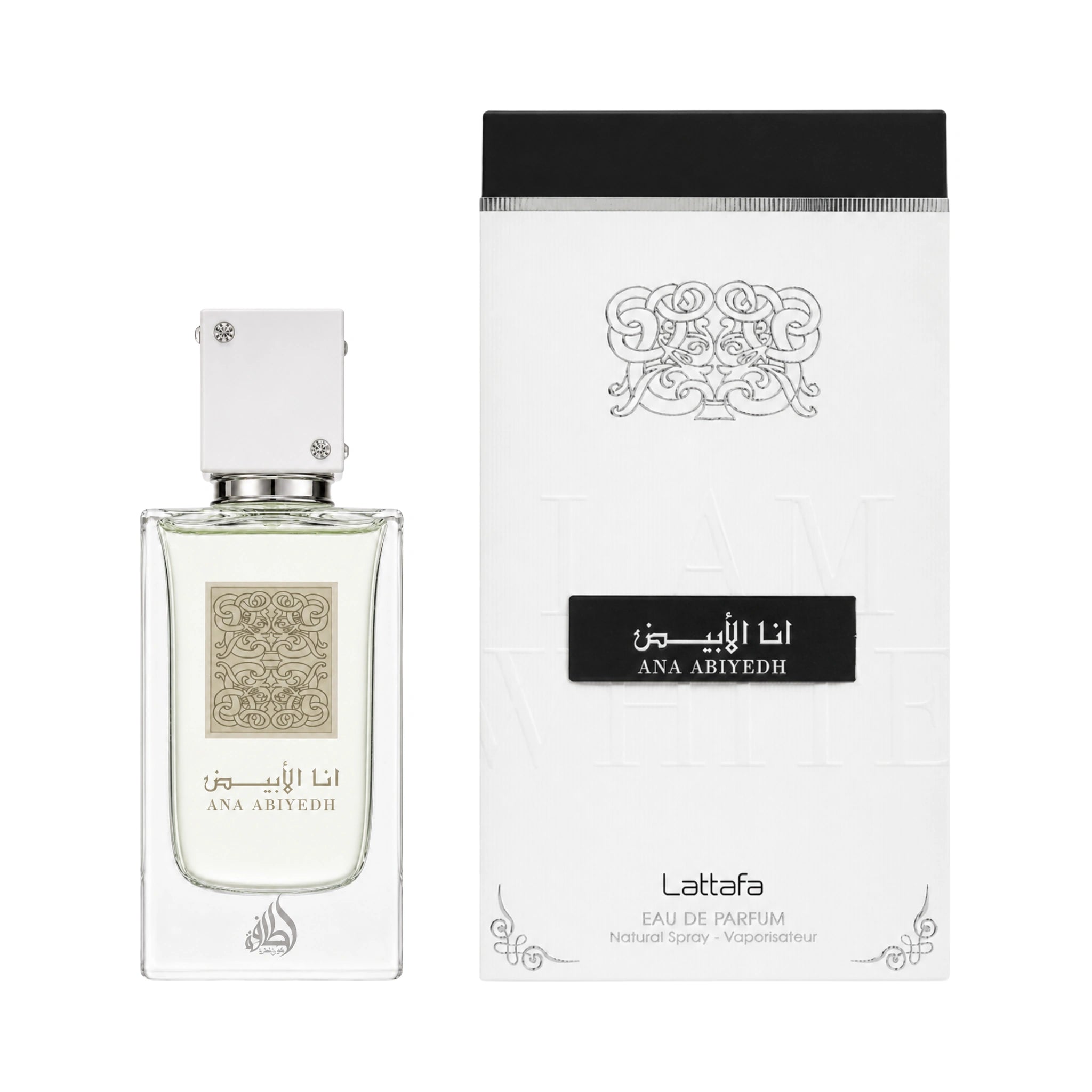 Frasco y caja de Ana Abiyedh Lattafa Eau de Parfum Unisex