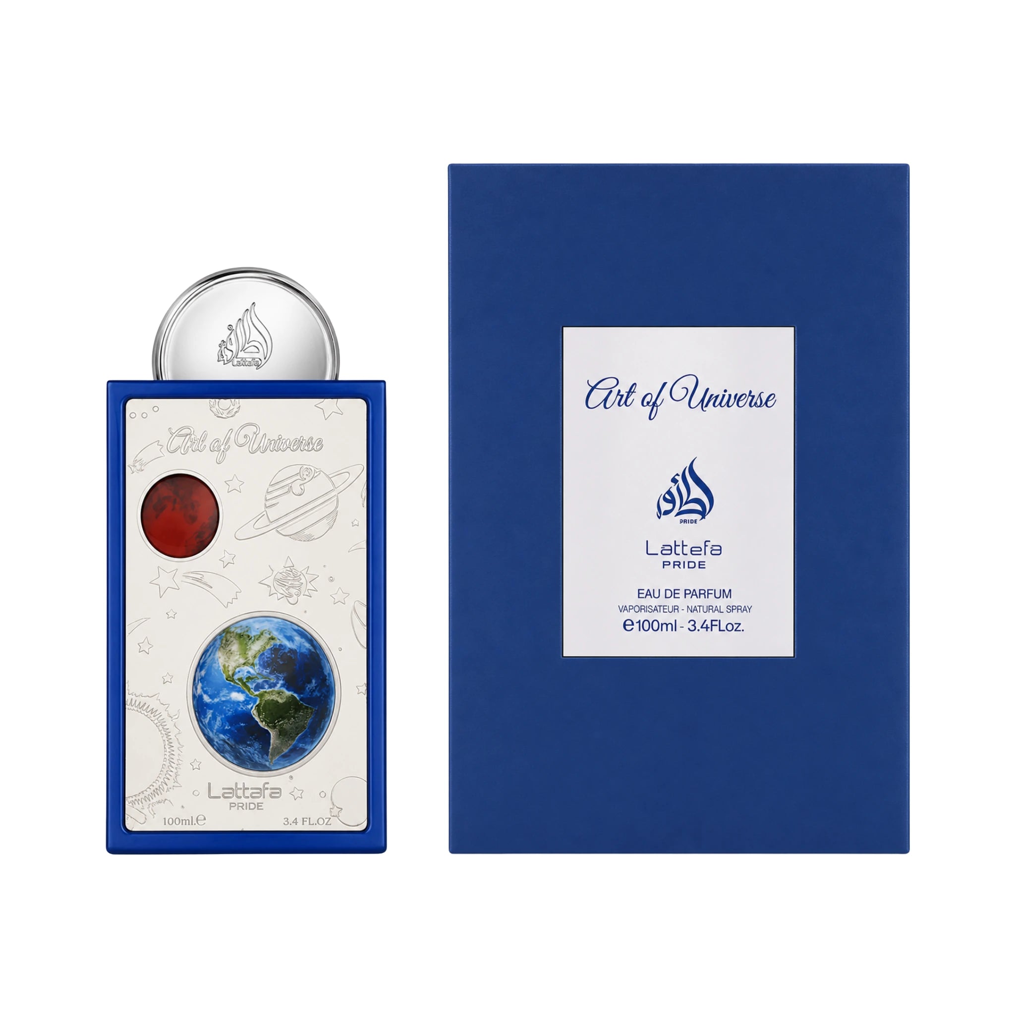 Frasco y caja de Art Of Universe Lattafa Eau de Parfum Unisex