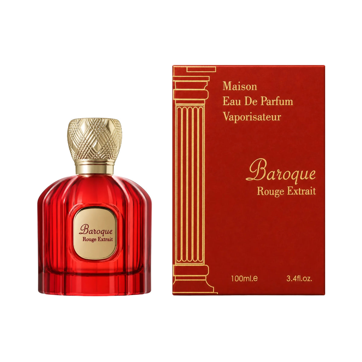 Frasco y caja de Baroque Rouge Extrait Maison Alhambra Eau de Parfum Unisex
