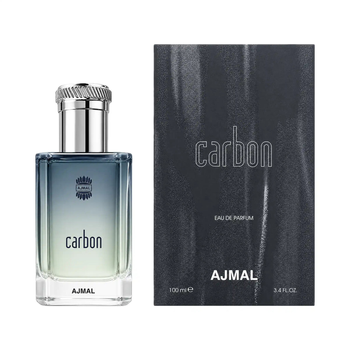 Frasco y caja de Carbon Ajmal Eau de Parfum Para Hombre