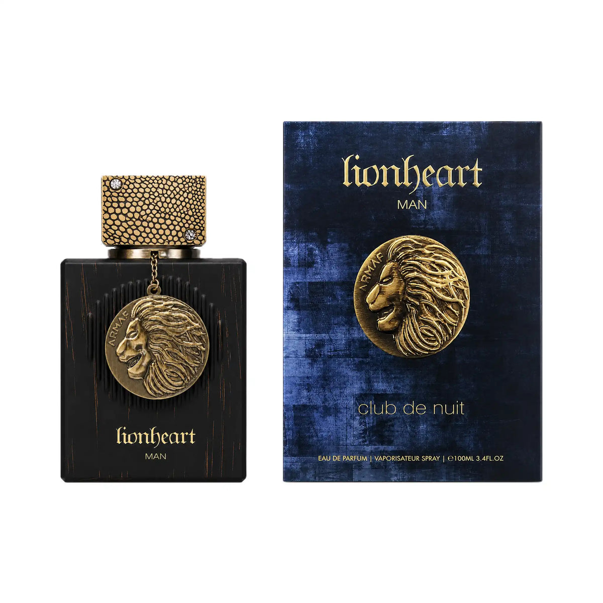 Frasco y caja de Club De Nuit Lionheart Man Armaf Eau de Parfum Para Hombre