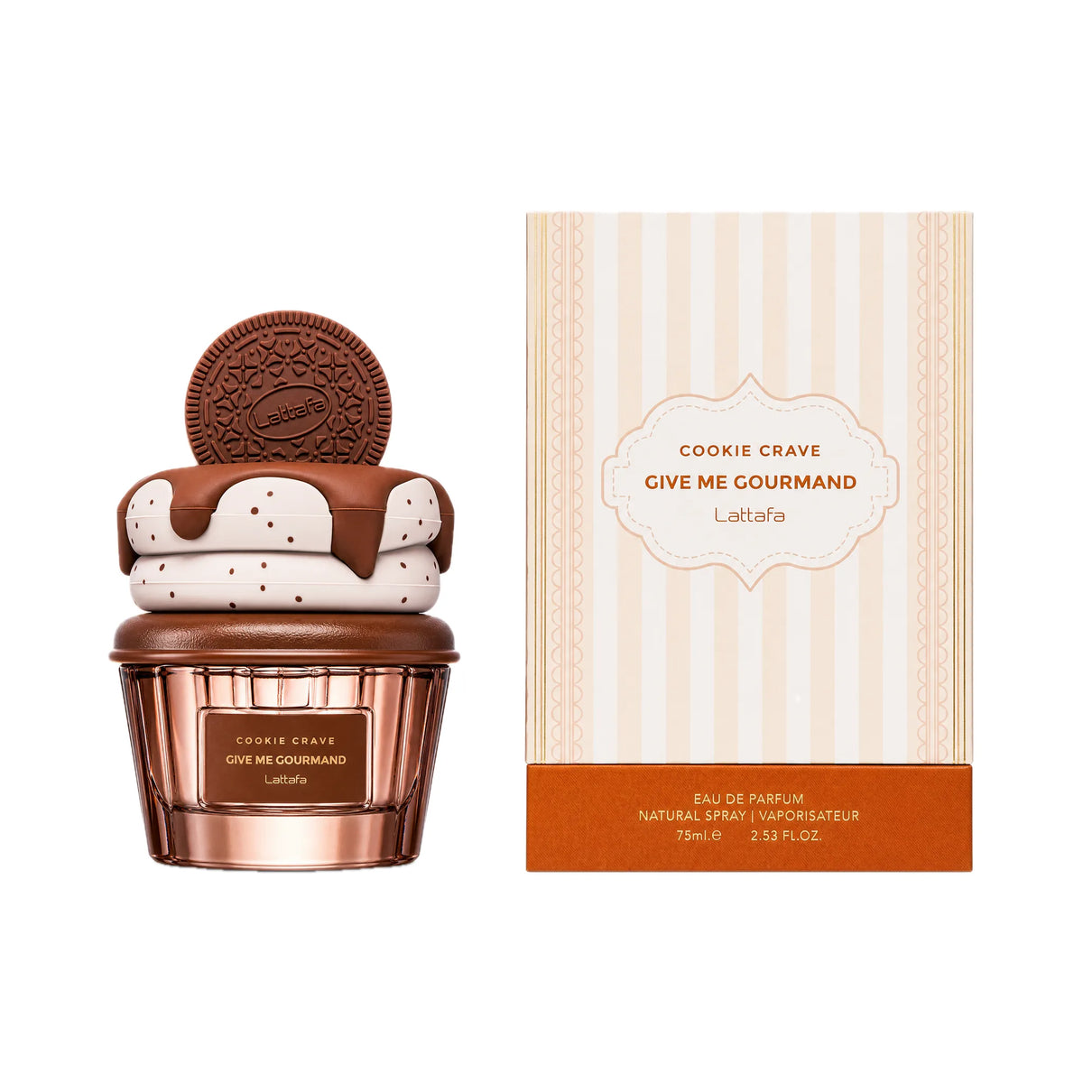 Frasco y caja de Cookie Crave Lattafa Eau de Parfum