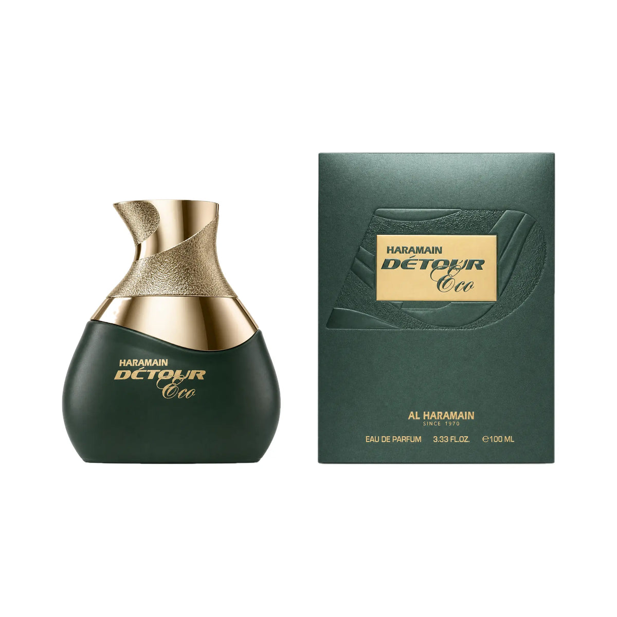Frasco y caja de Detour Eco Al Haramain Eau de Parfum Unisex
