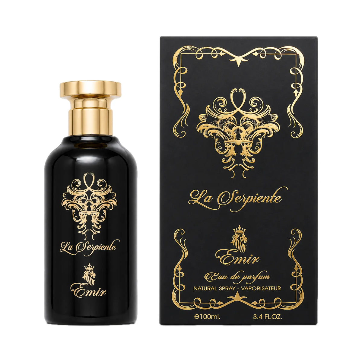 Frasco y caja de La Serpiente Emir Eau de Parfum Unisex