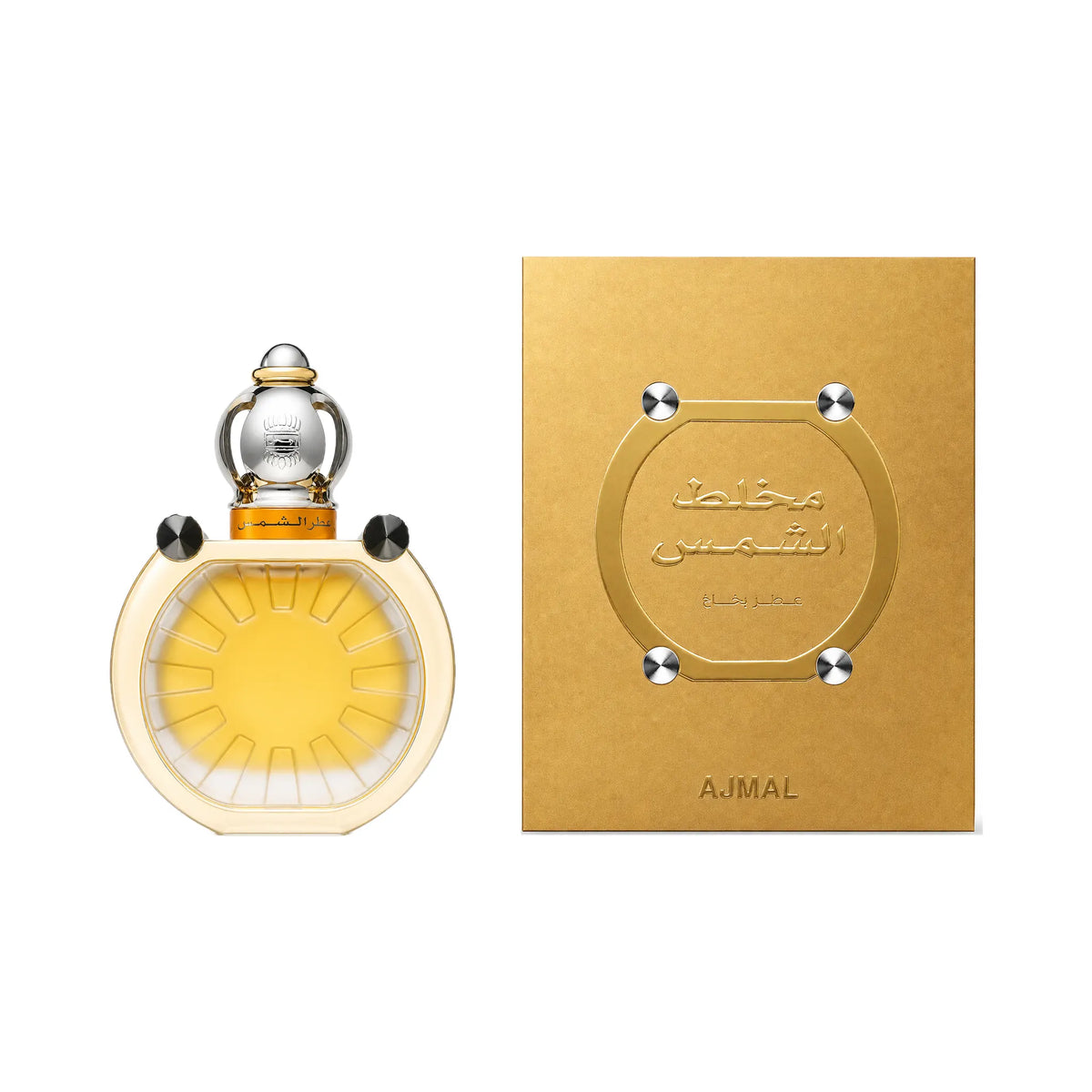 Frasco y caja de Mukhallat Shams Ajmal Eau de Parfum Unisex