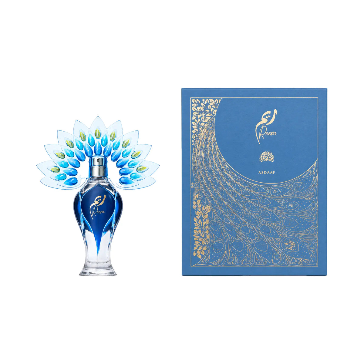 Frasco y caja del perfume Reem Asdaaf Eau de Parfum Unisex