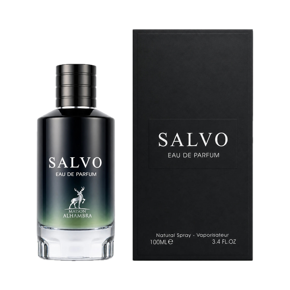 Frasco y caja del perfume Salvo Maison Alhambra Eau de Parfum Para Hombre