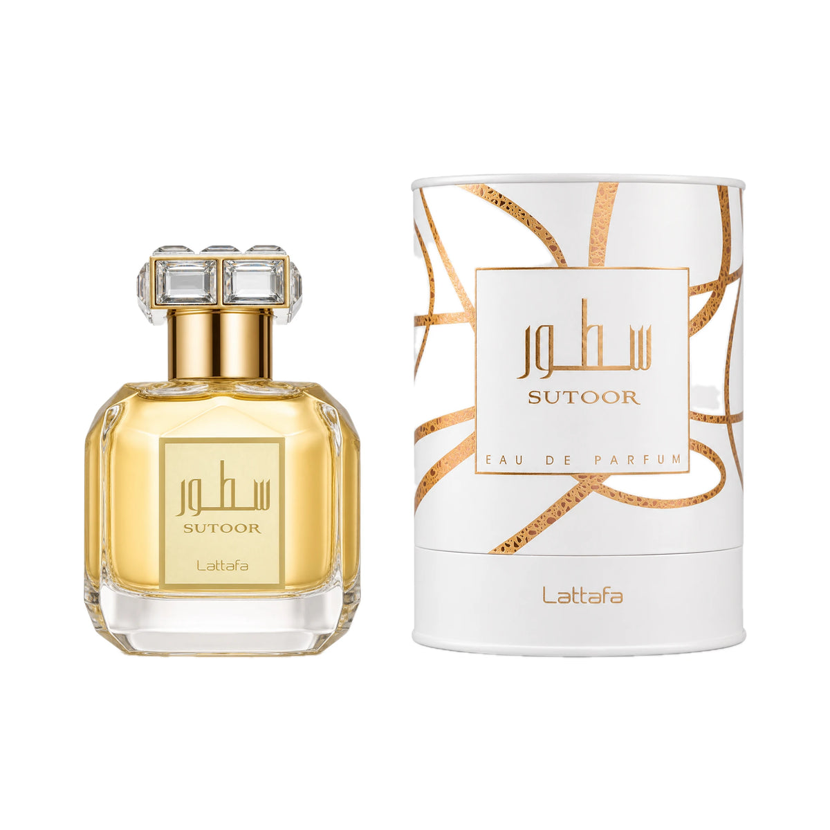 Frasco y caja del perfume Sutoor Lattafa Eau de Parfum Para Mujer