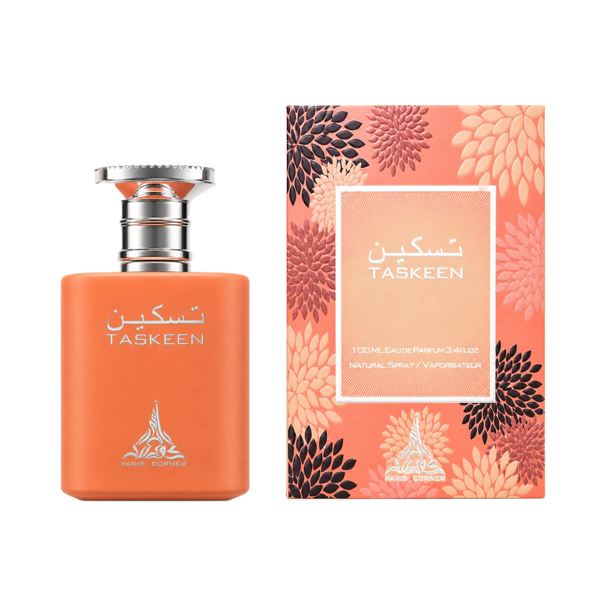 Frasco y caja del perfume Taskeen Paris Corner Eau de Parfum Unisex