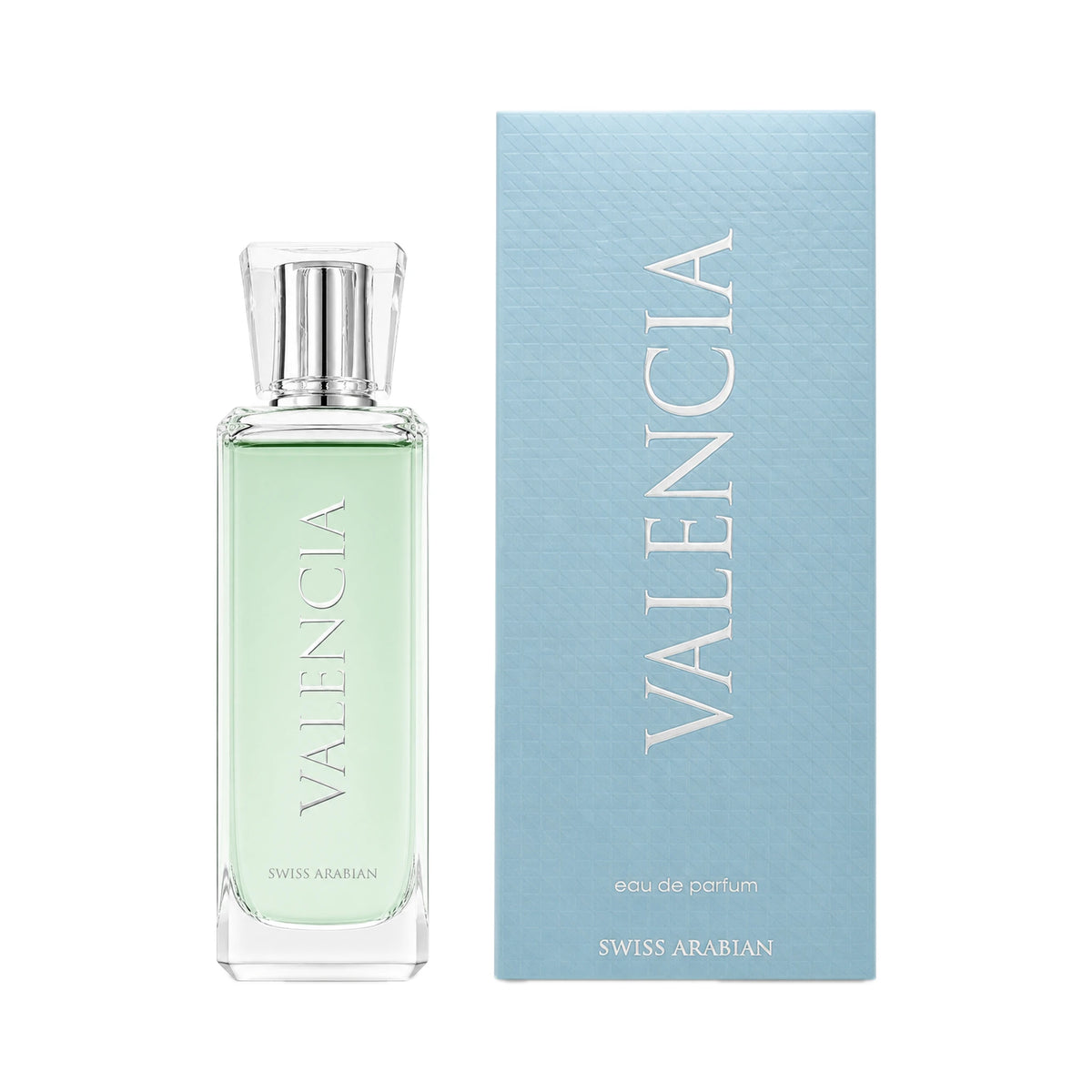 Frasco y caja del perfume Valencia Swiss Arabian Eau de Parfum Unisex