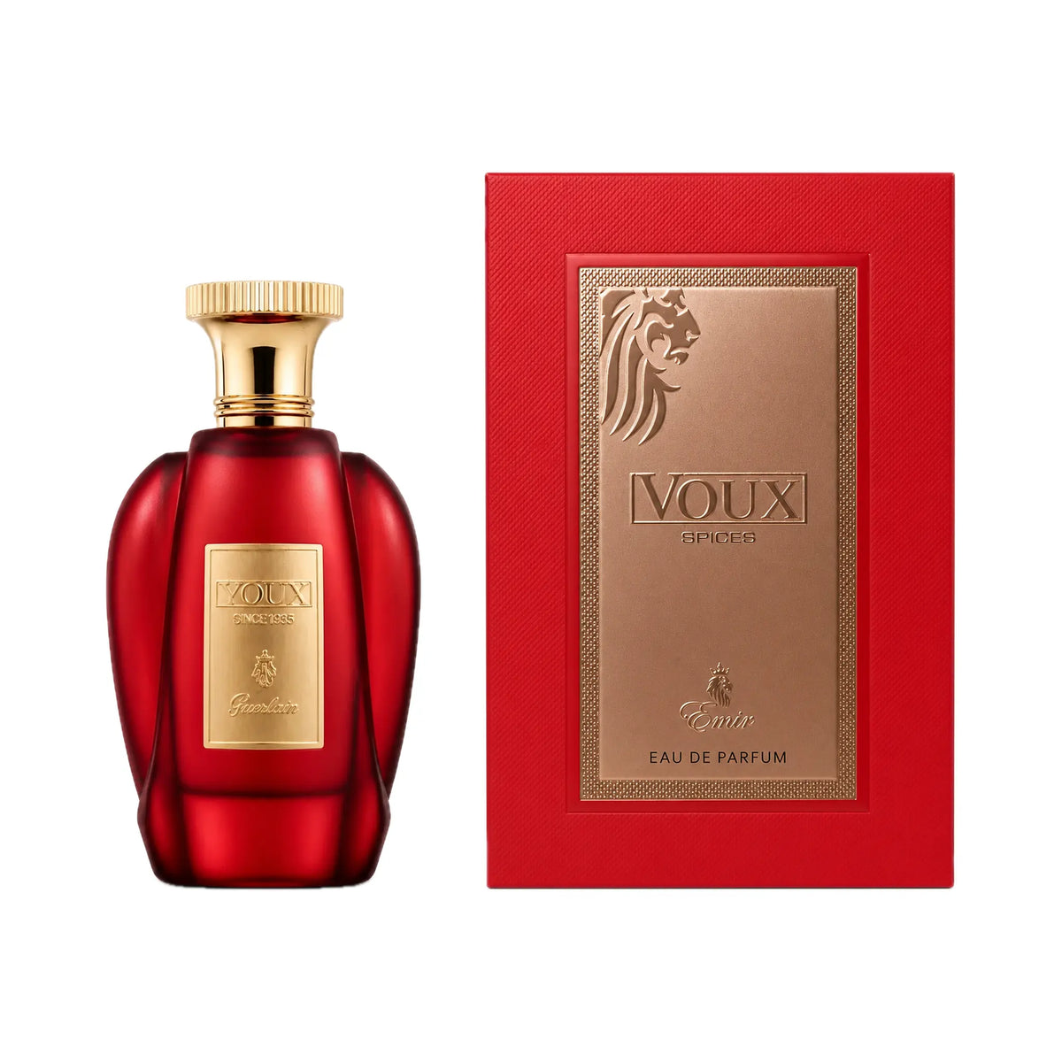Frasco y caja del perfume Voux Spices Emir Eau de Parfum